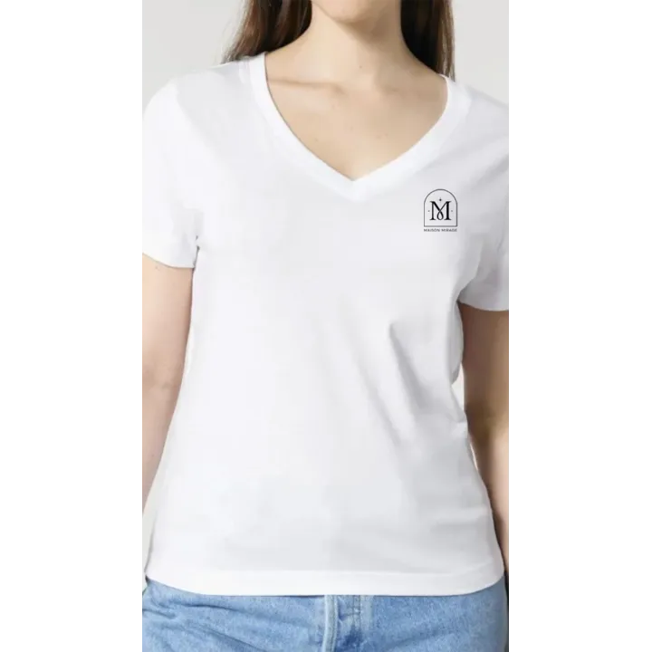 EVA MOON - TSHIRT | Col en V | 100% Coton 155gms