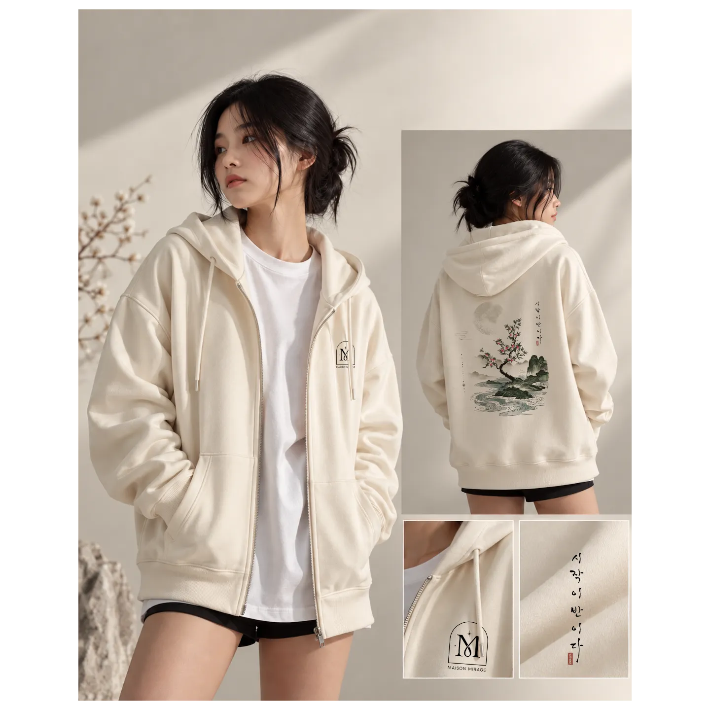 EVA MOON - ZIP | 100% Coton | 350gms